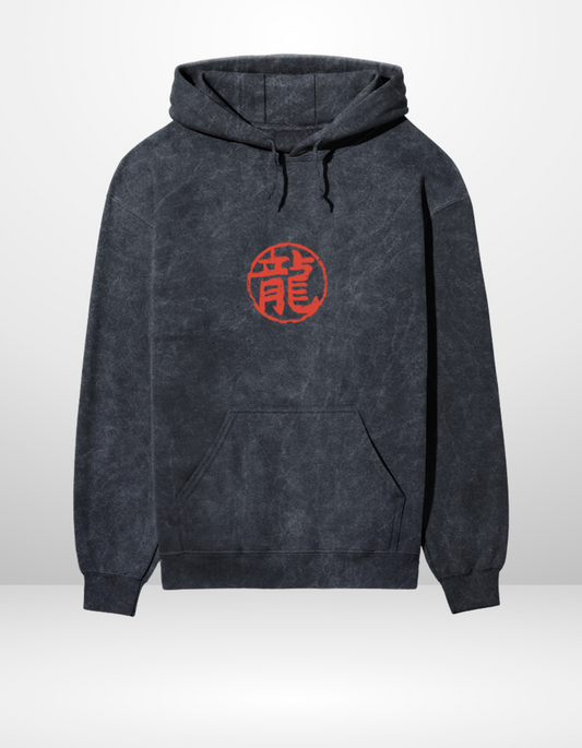 MASTER ROSHI- UNISEX ACID WASH HOODED SWEATSHIRT