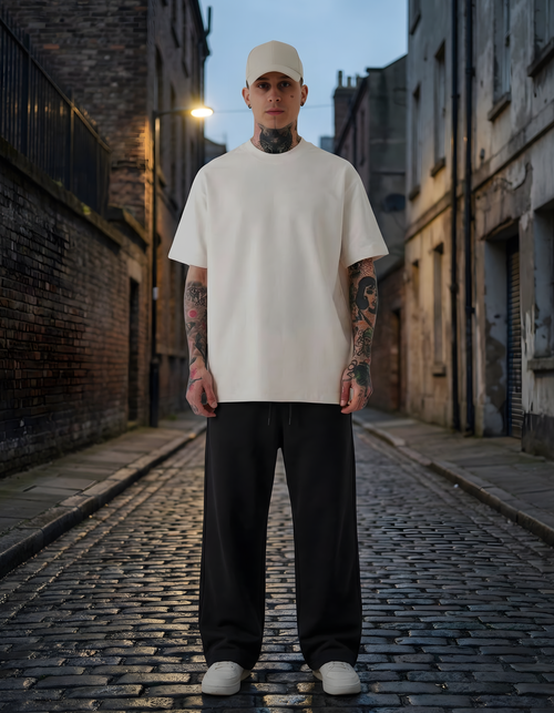 BLEND black unisex terry sweatpants — front view