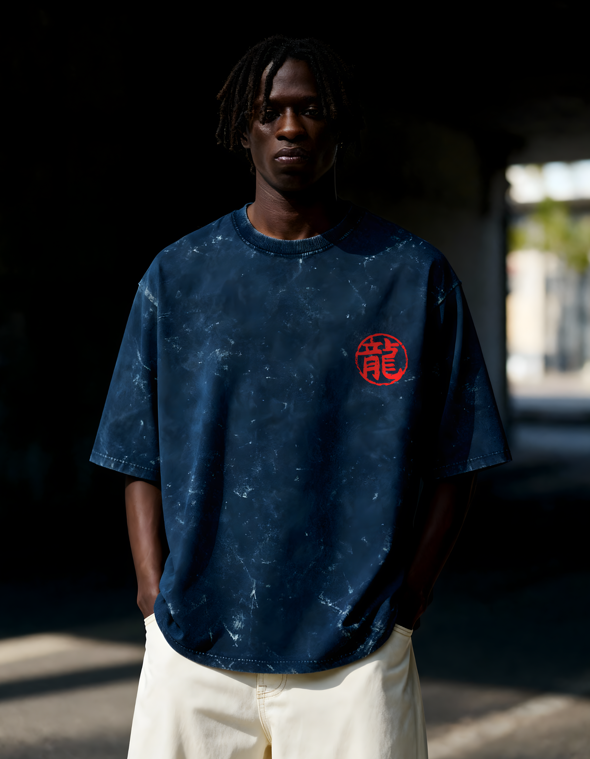 ROSHI: THE WISE MASTER — ACID WASH OVERSIZED T-SHIRT