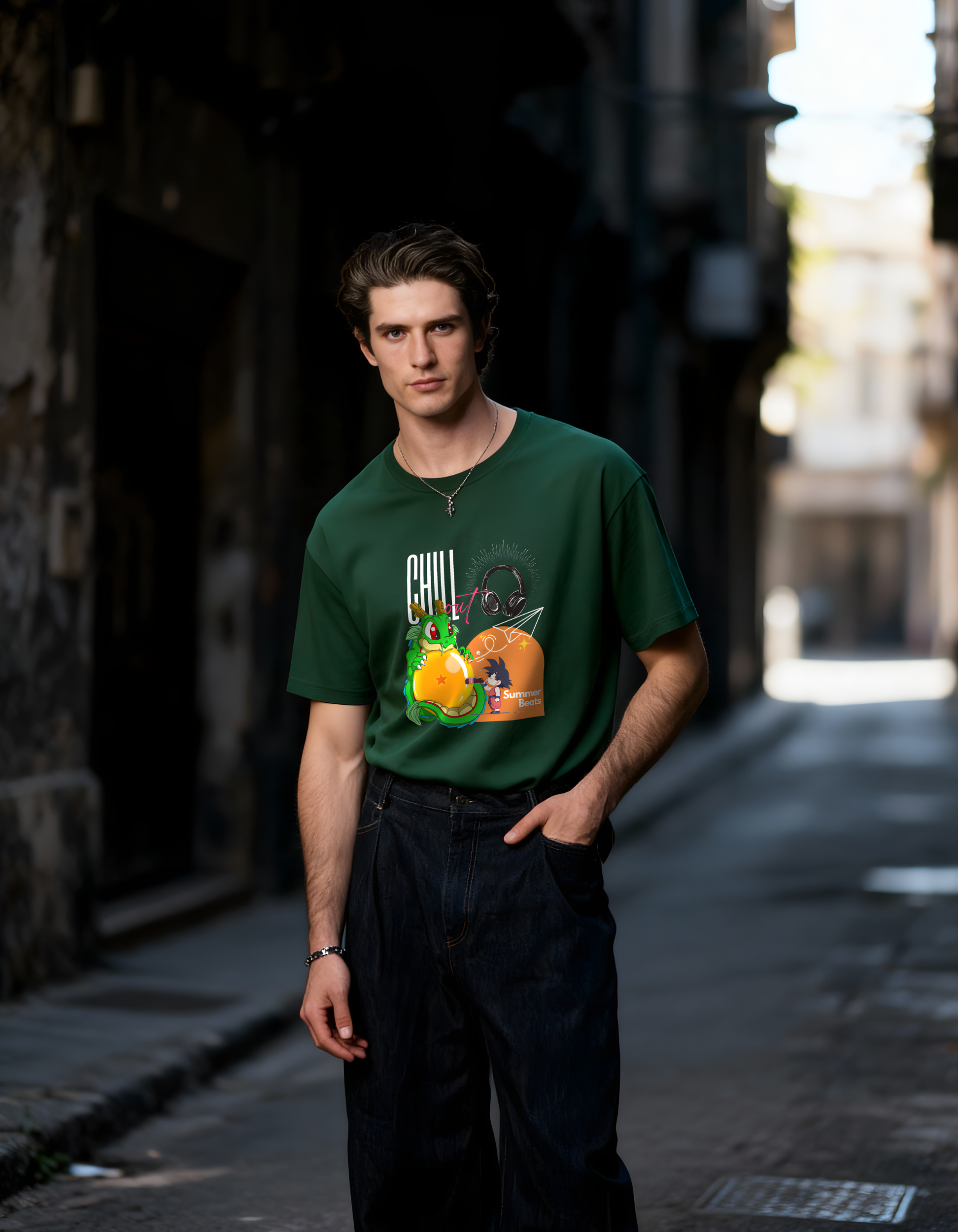 SON GOKU: CHILL OUT — CLASSIC CREW T-SHIRT
