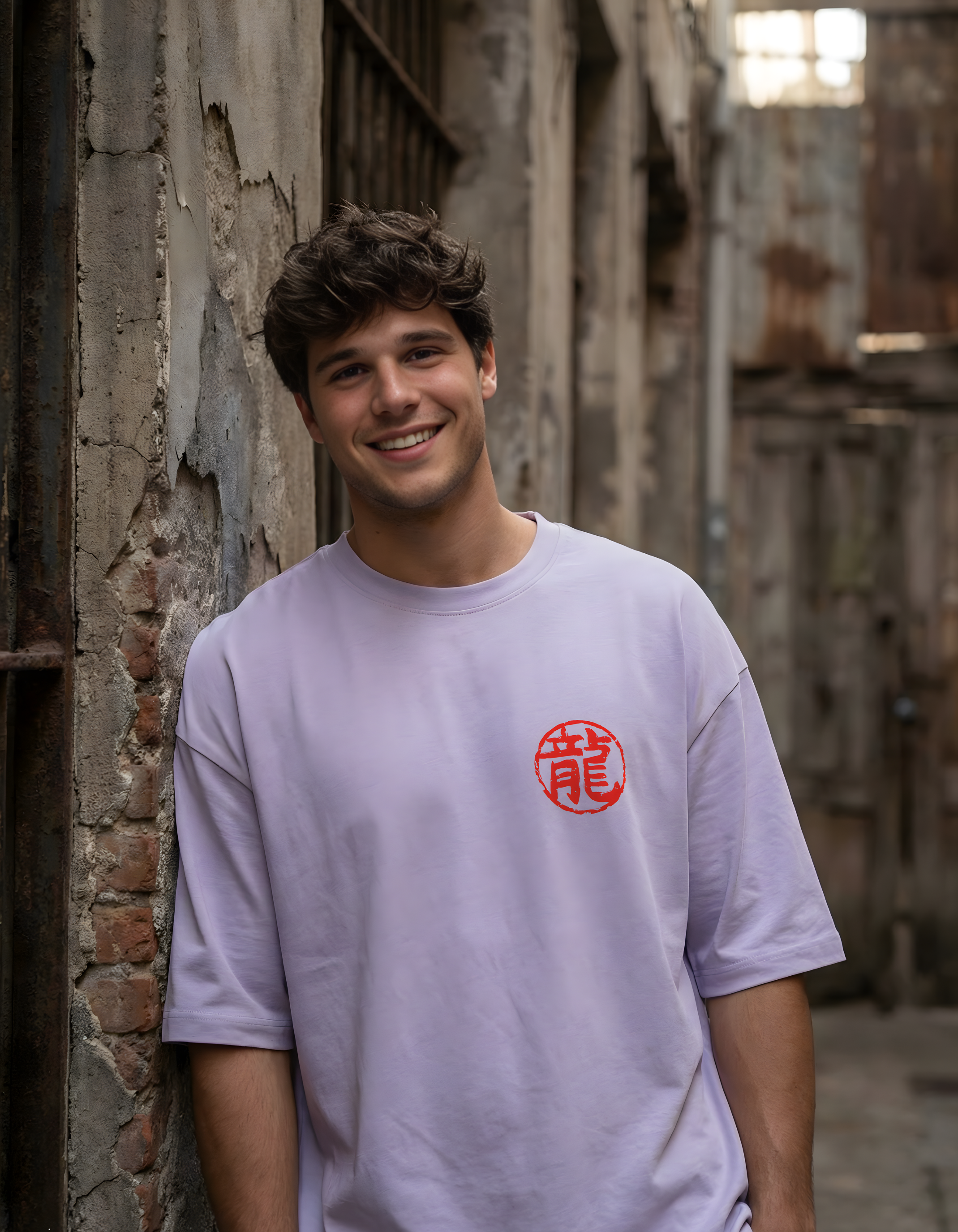 MASTER ROSHI- MENS TERRY OVERSIZED T-SHIRT