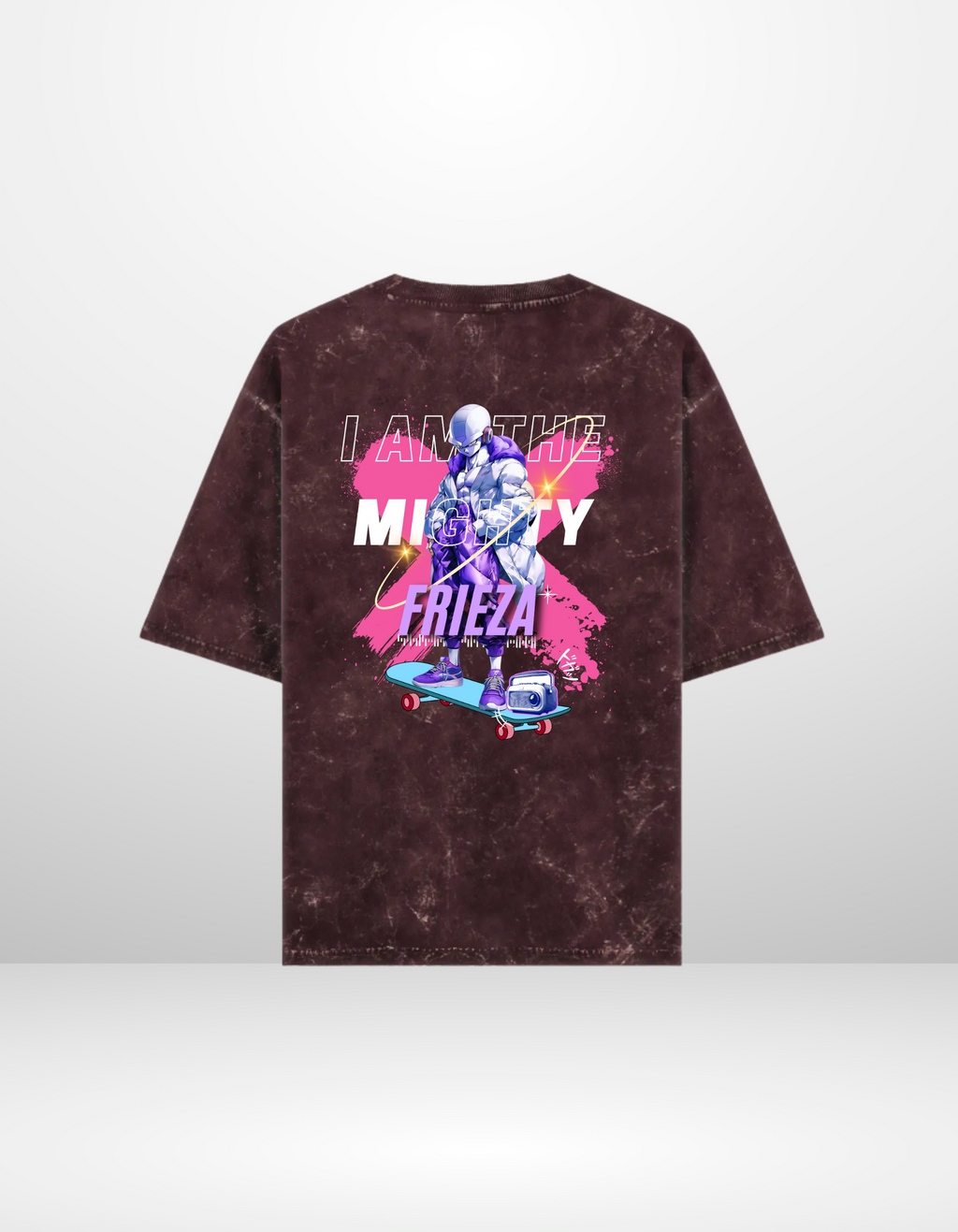 FRIEZA: THE MIGHTY — ACID WASH OVERSIZED T-SHIRT