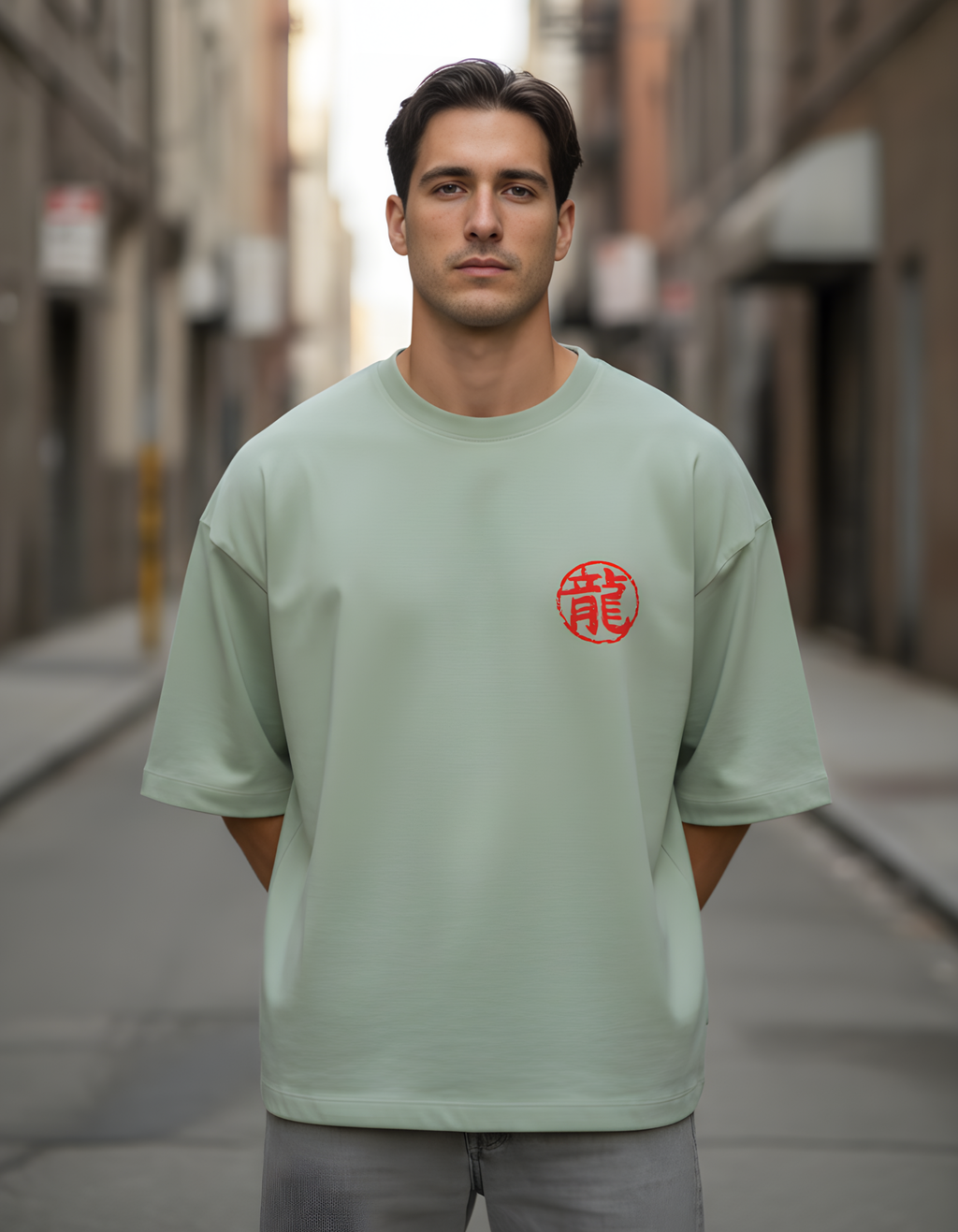 MASTER ROSHI- MENS TERRY OVERSIZED T-SHIRT