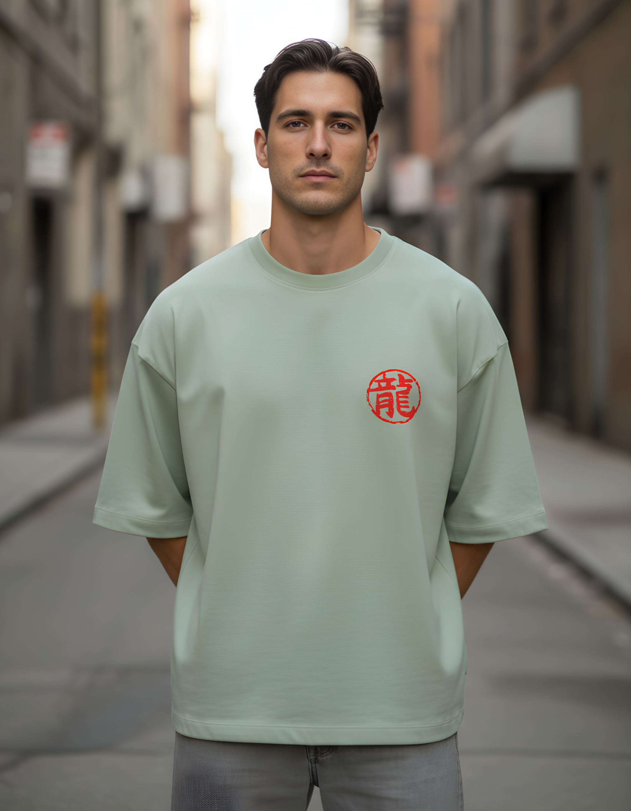 MASTER ROSHI- MENS TERRY OVERSIZED T-SHIRT