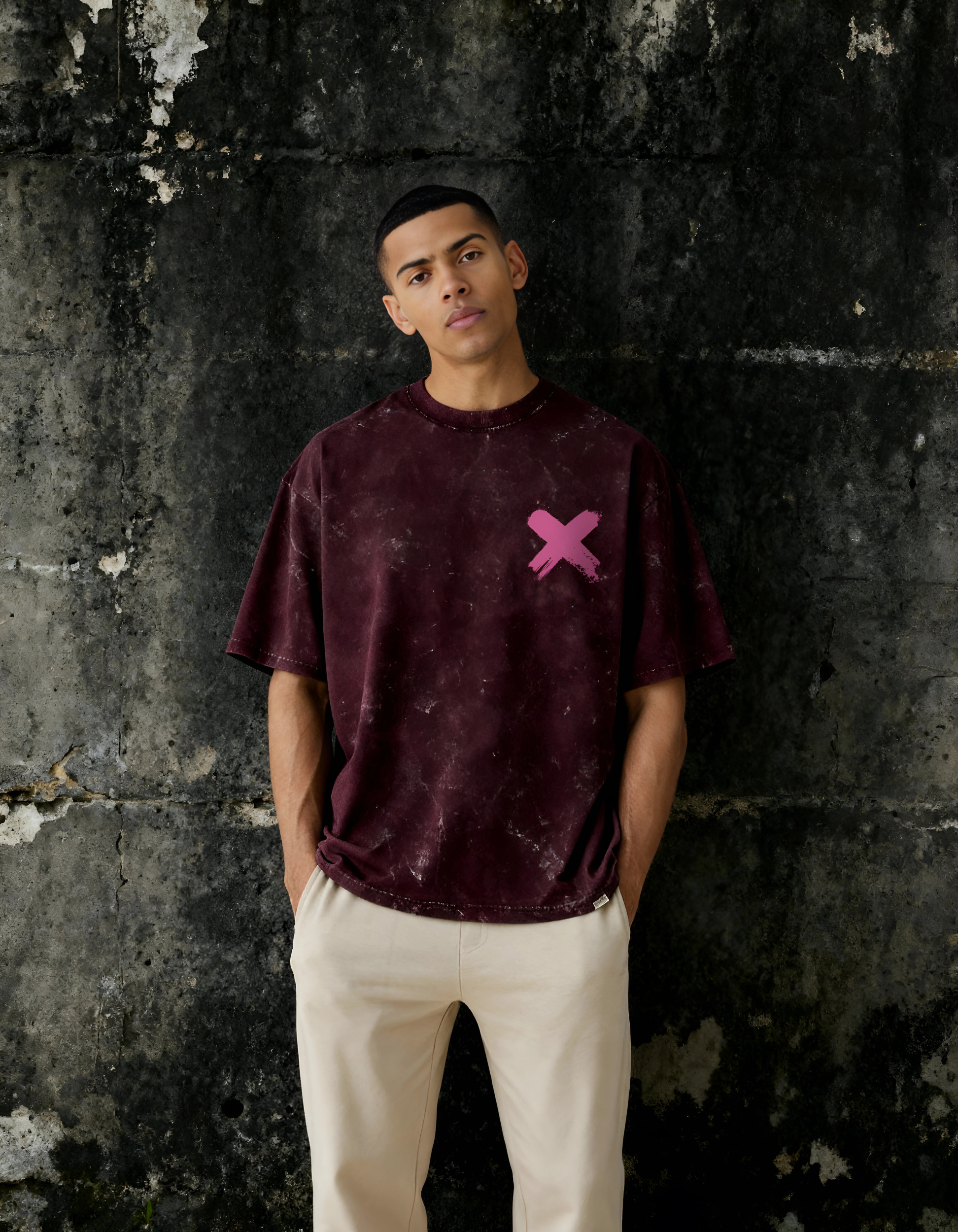 MIGHTY FRIEZA- MENS ACID WASHED OVERSIZED T-SHIRT