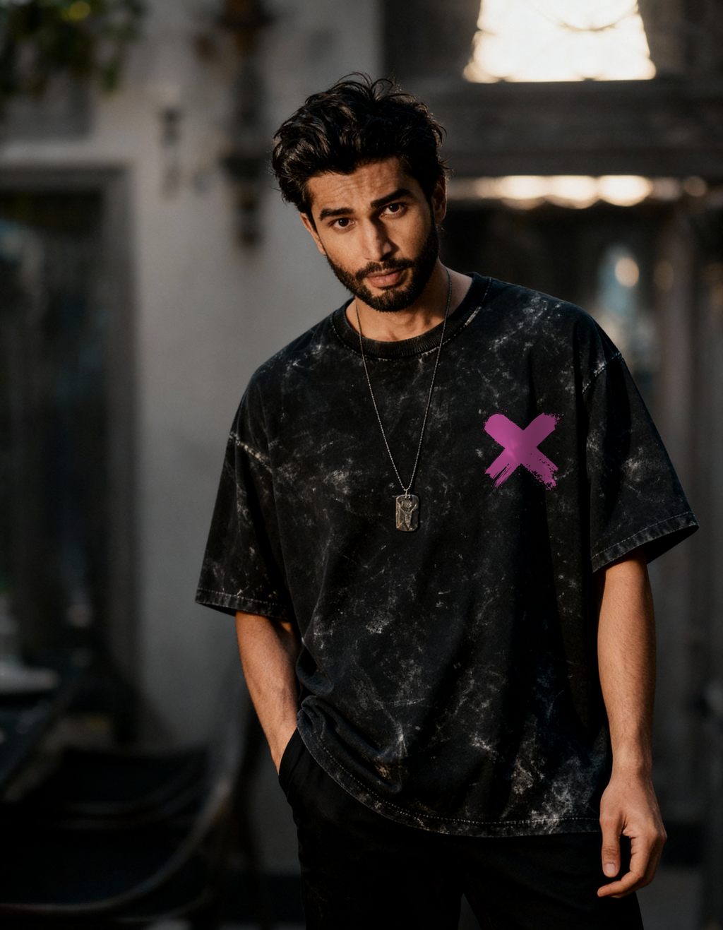 FRIEZA: THE MIGHTY — ACID WASH OVERSIZED T-SHIRT