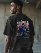 VEGETA:STRAIGHT FROM THE STREETS- MENS ACID WASHED OVERSIZED T-SHIRT