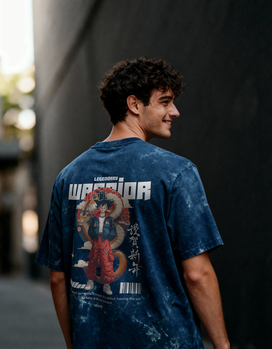 LEGENDARY WARRIOR- UNISEX ACID WASHED OVERSIZED T-SHIRT