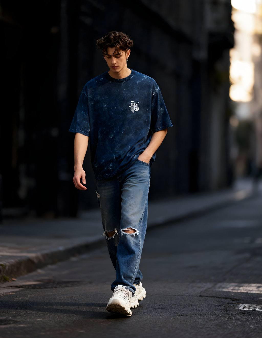 GOKU: OVER 9000 — ACID WASH OVERSIZED T-SHIRT