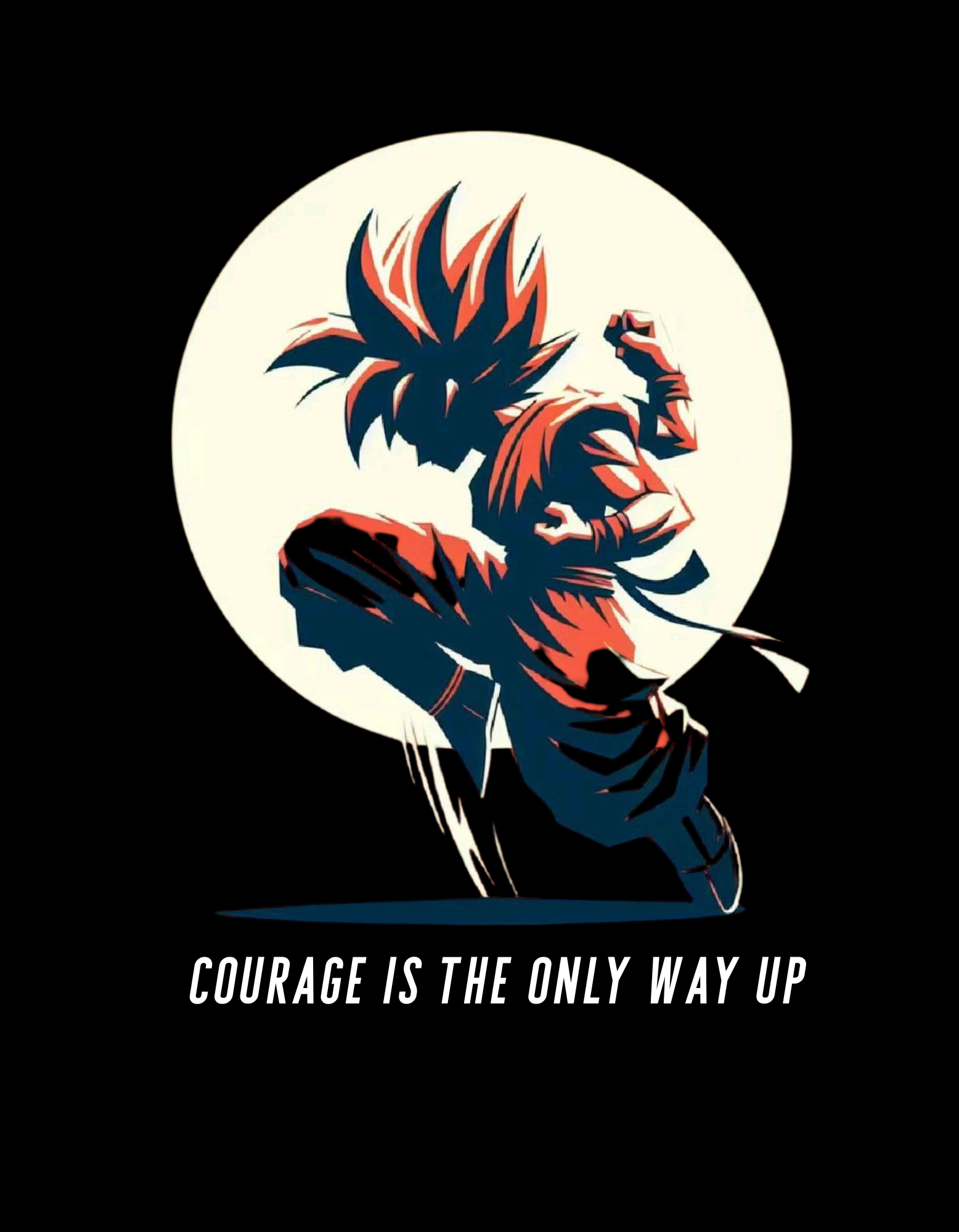 DRAGON BALL COURAGE- MENS ACID WASHED OVERSIZED T-SHIRT