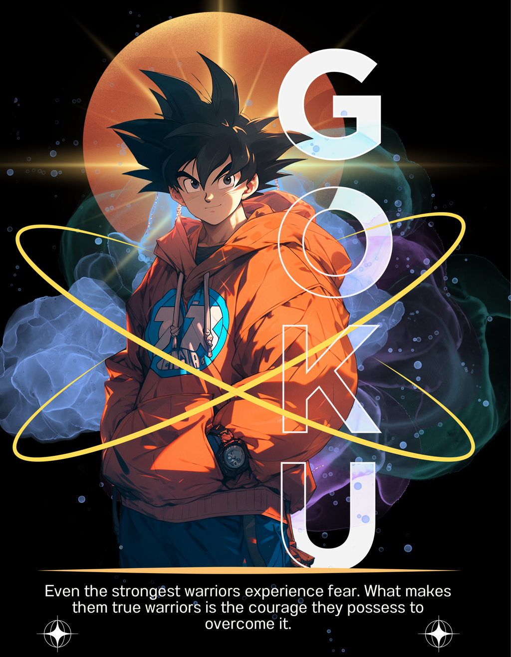GOKU: FEAR NOTHING — ACID WASH OVERSIZED T-SHIRT