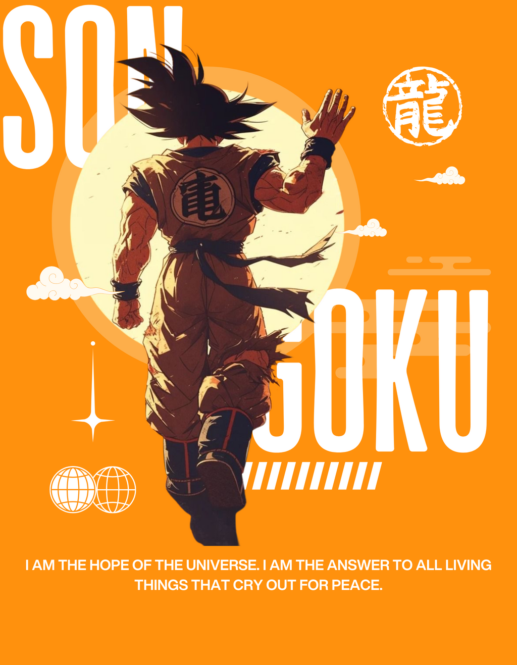 SON GOKU: HOPE — OVERSIZED TERRY T-SHIRT