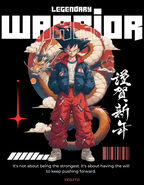 VEGITO:THE LEGENDARY WARRIOR- MENS ACID WASHED OVERSIZED T-SHIRT
