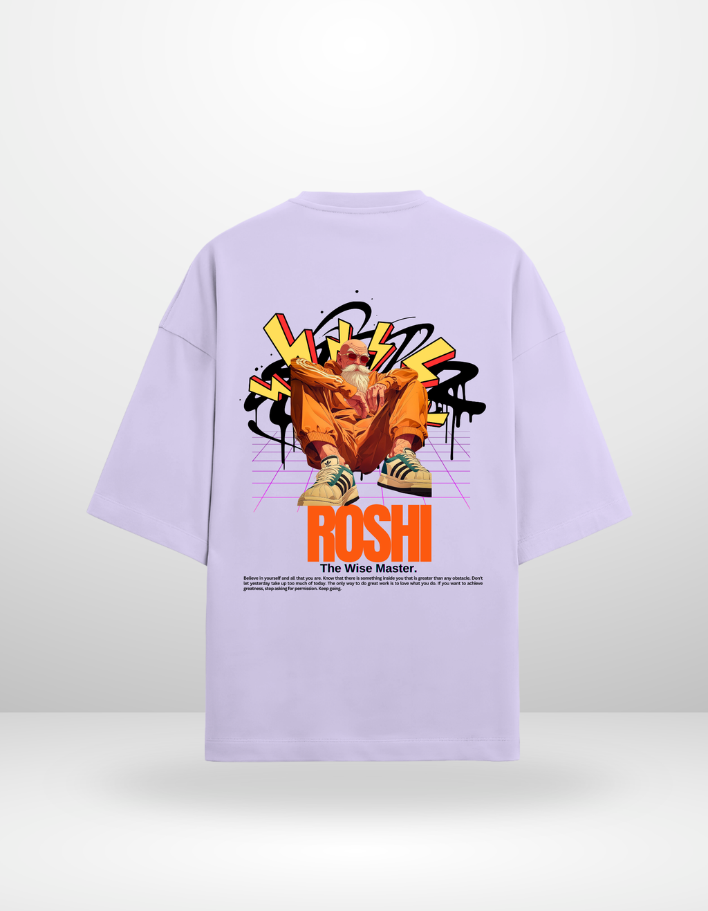MASTER ROSHI- MENS TERRY OVERSIZED T-SHIRT