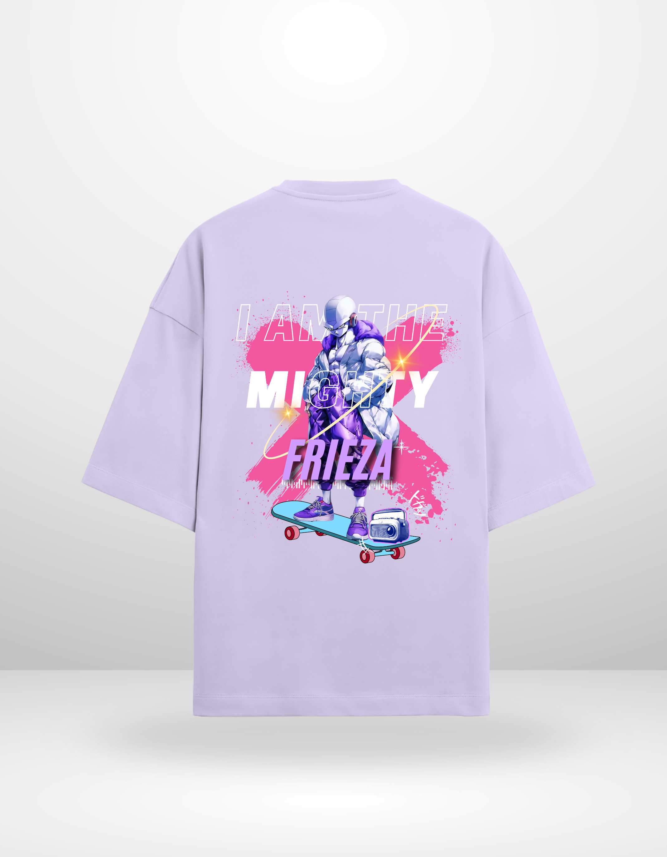 MIGHTY FRIEZA- MENS TERRY OVERSIZED T-SHIRT