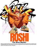 ROSHI: THE WISE MASTER — OVERSIZED TERRY T-SHIRT