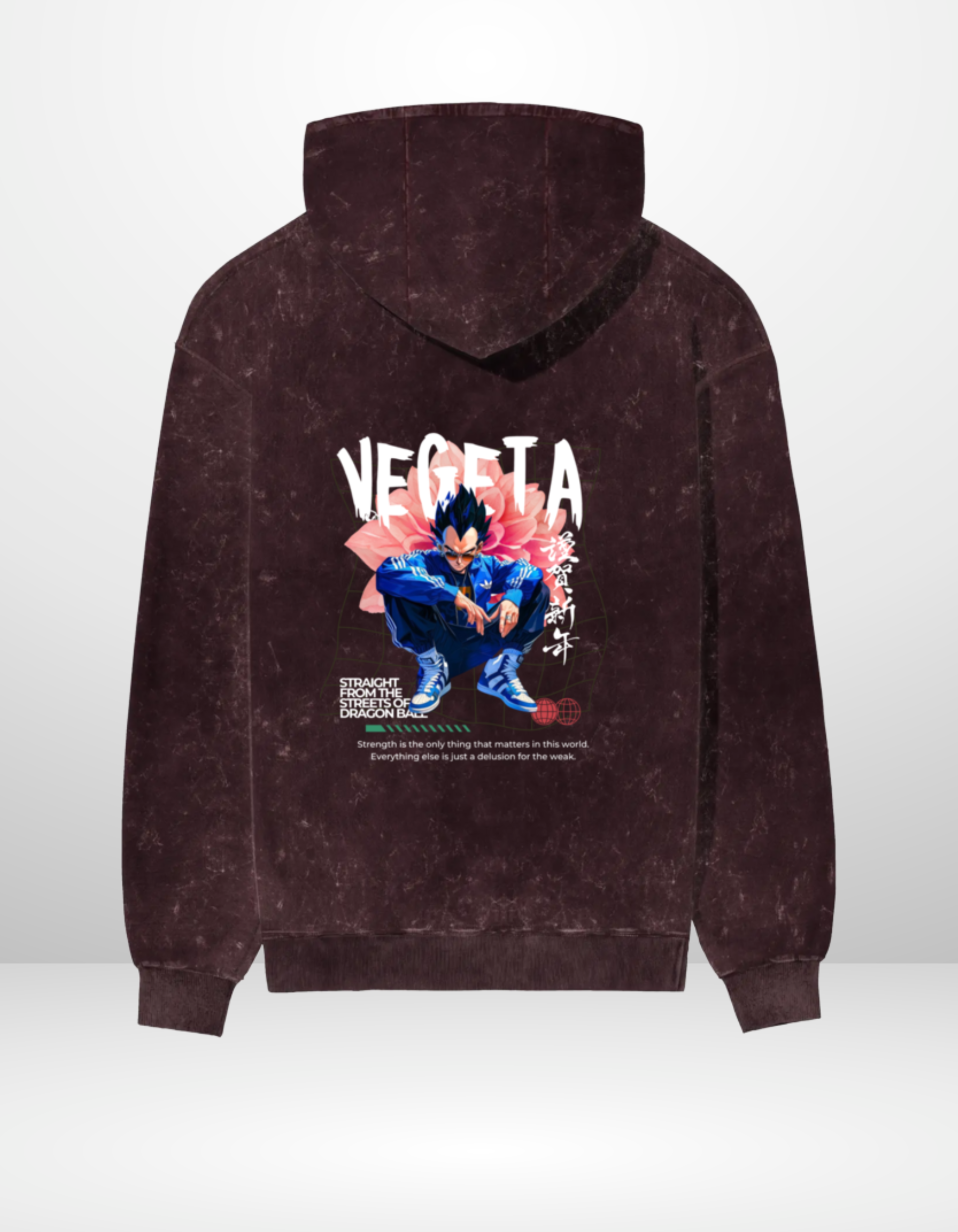 VEGETA: STREETS — ACID WASH HOODIE