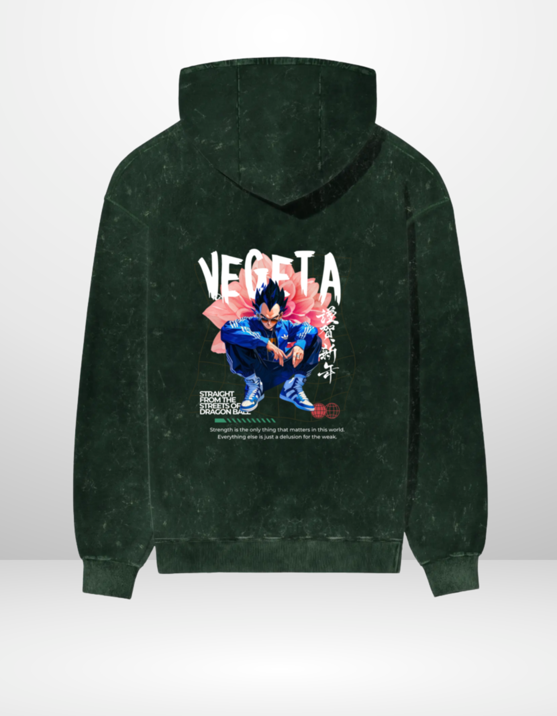 VEGETA: STREETS — ACID WASH HOODIE