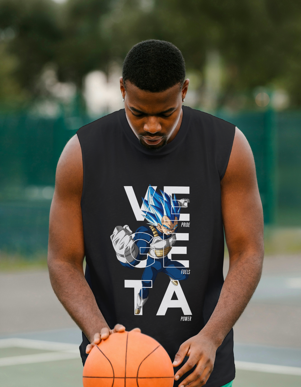VEGETA: PRIDE FUELS POWER — SLEEVELESS T-SHIRT