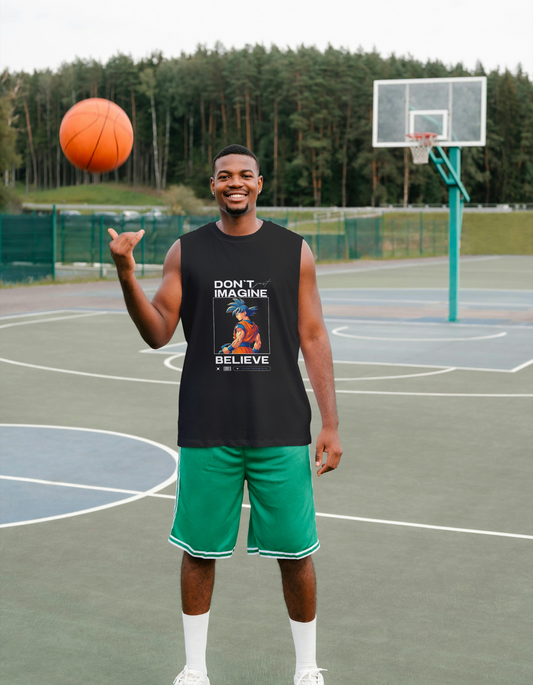 BELIEVE- MEN’S SLEEVELESS T-SHIRT