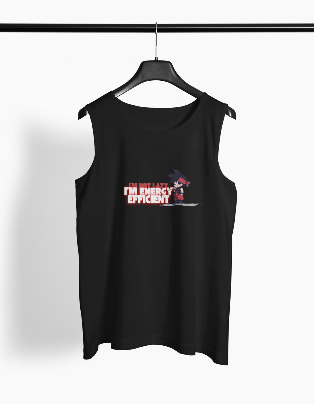 GOKU: ENERGY EFFICIENT — SLEEVELESS T-SHIRT