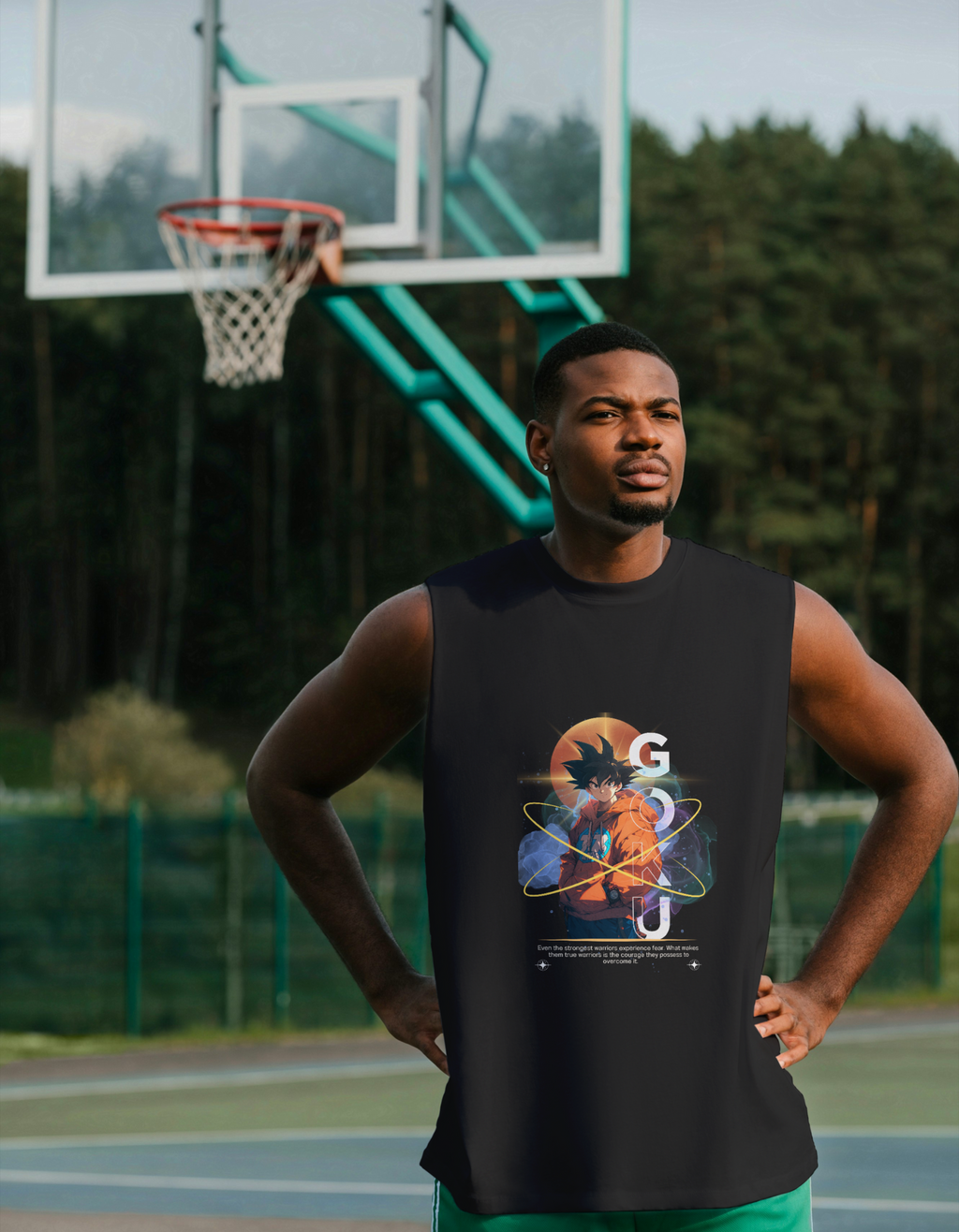 GOKU: FEAR NOTHING — SLEEVELESS T-SHIRT