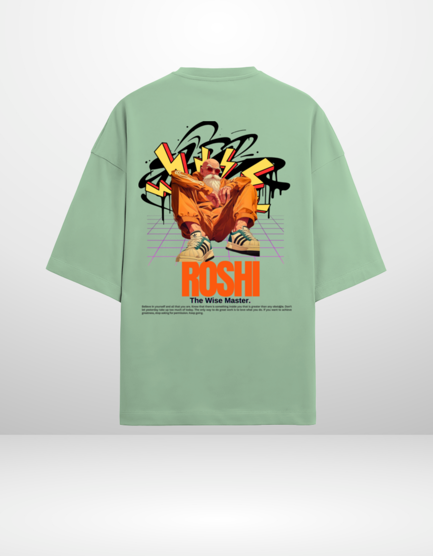 MASTER ROSHI- UNISEX TERRY OVERSIZED T-SHIRT