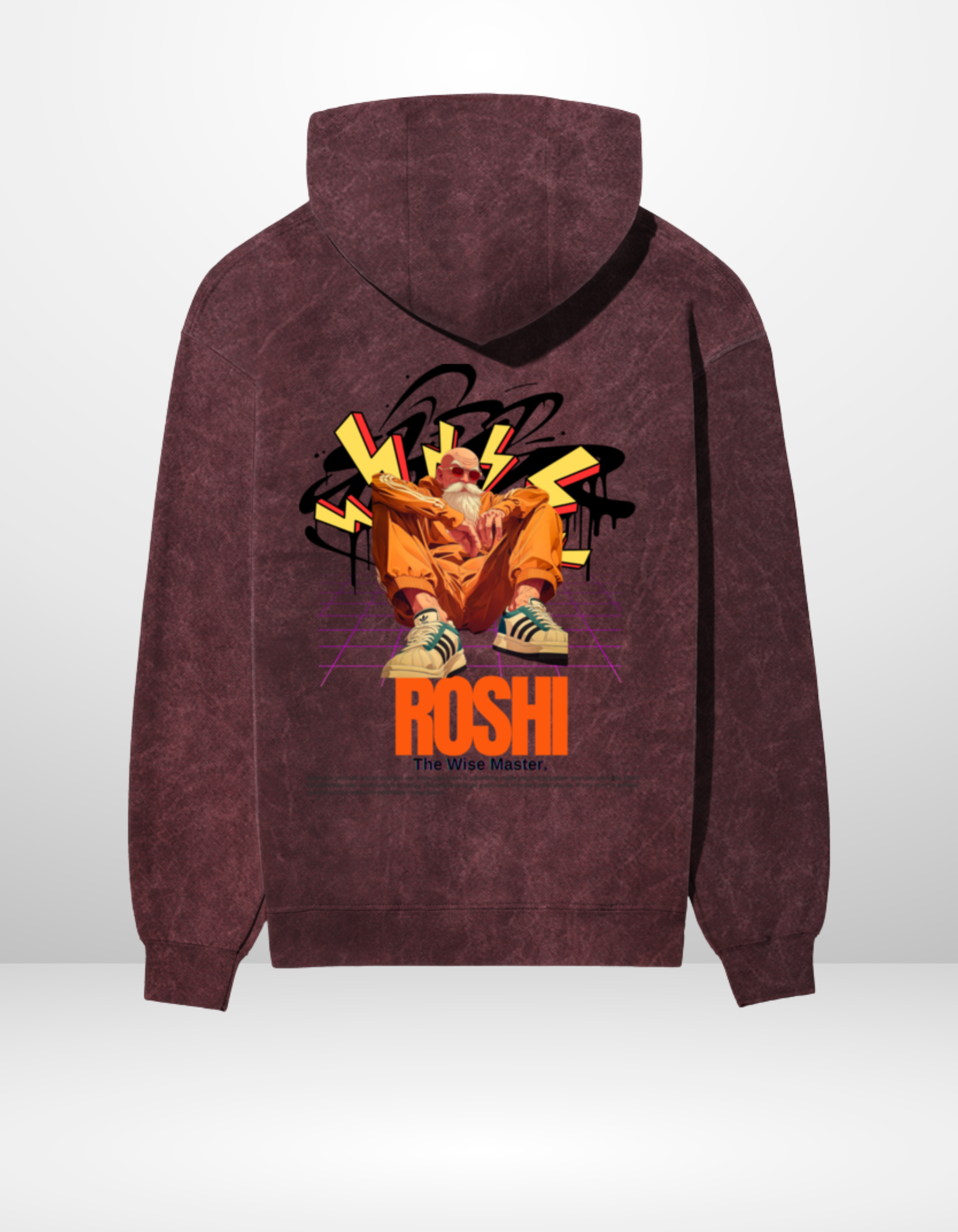 ROSHI: THE WISE MASTER — ACID WASH HOODIE