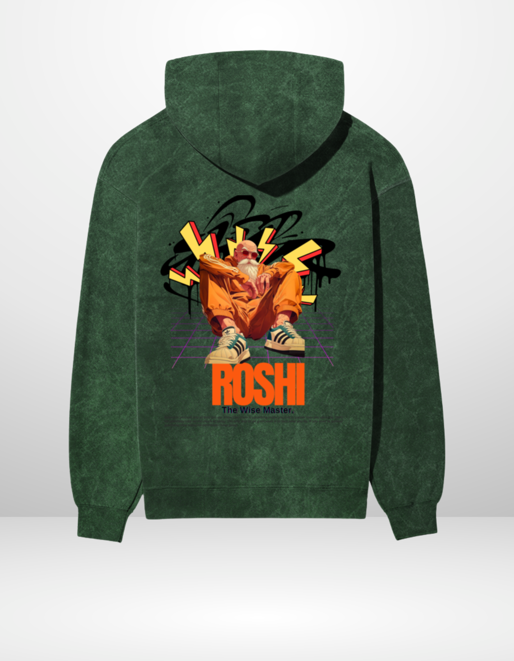 ROSHI: THE WISE MASTER — ACID WASH HOODIE
