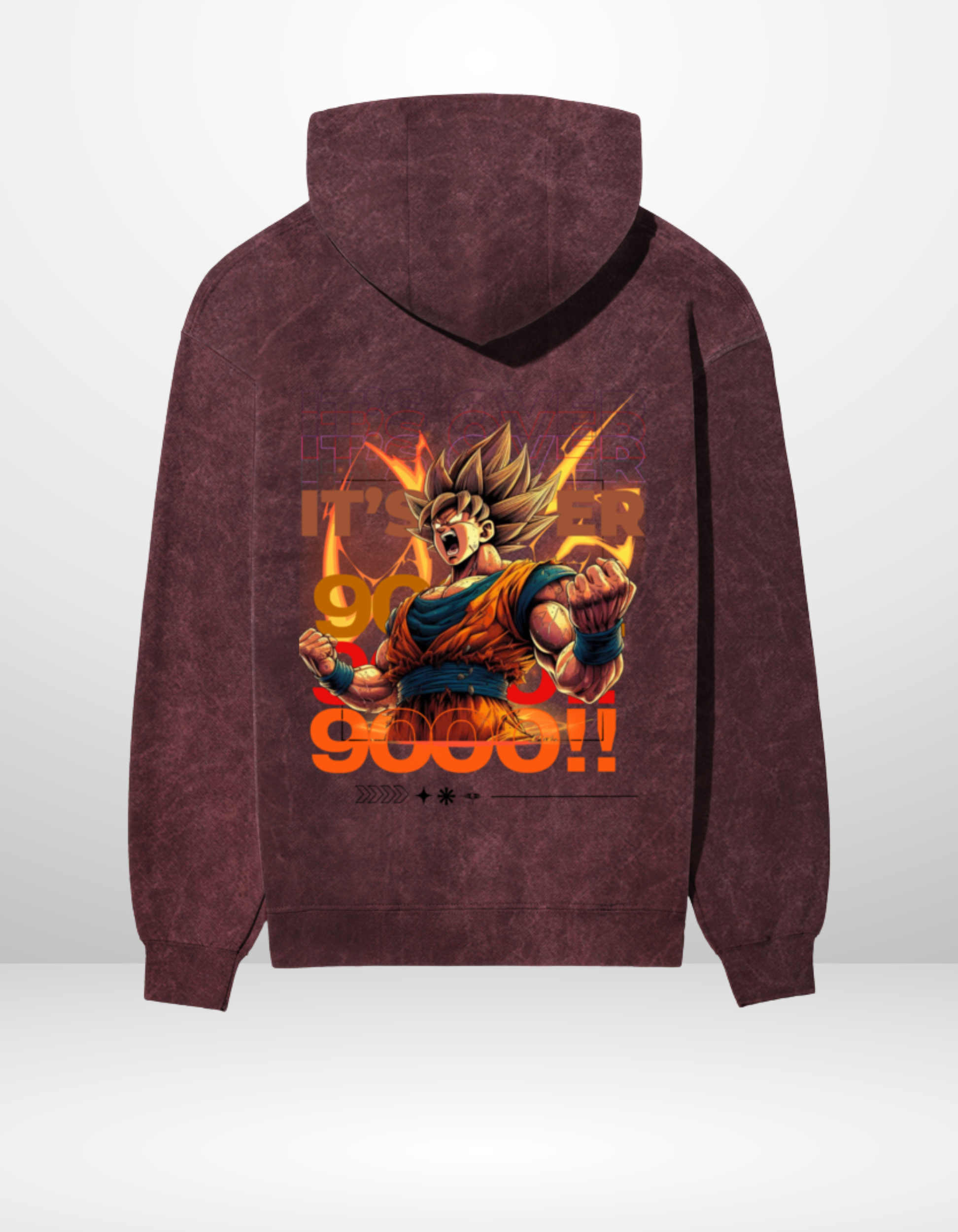 GOKU: OVER 9000 — ACID WASH HOODIE