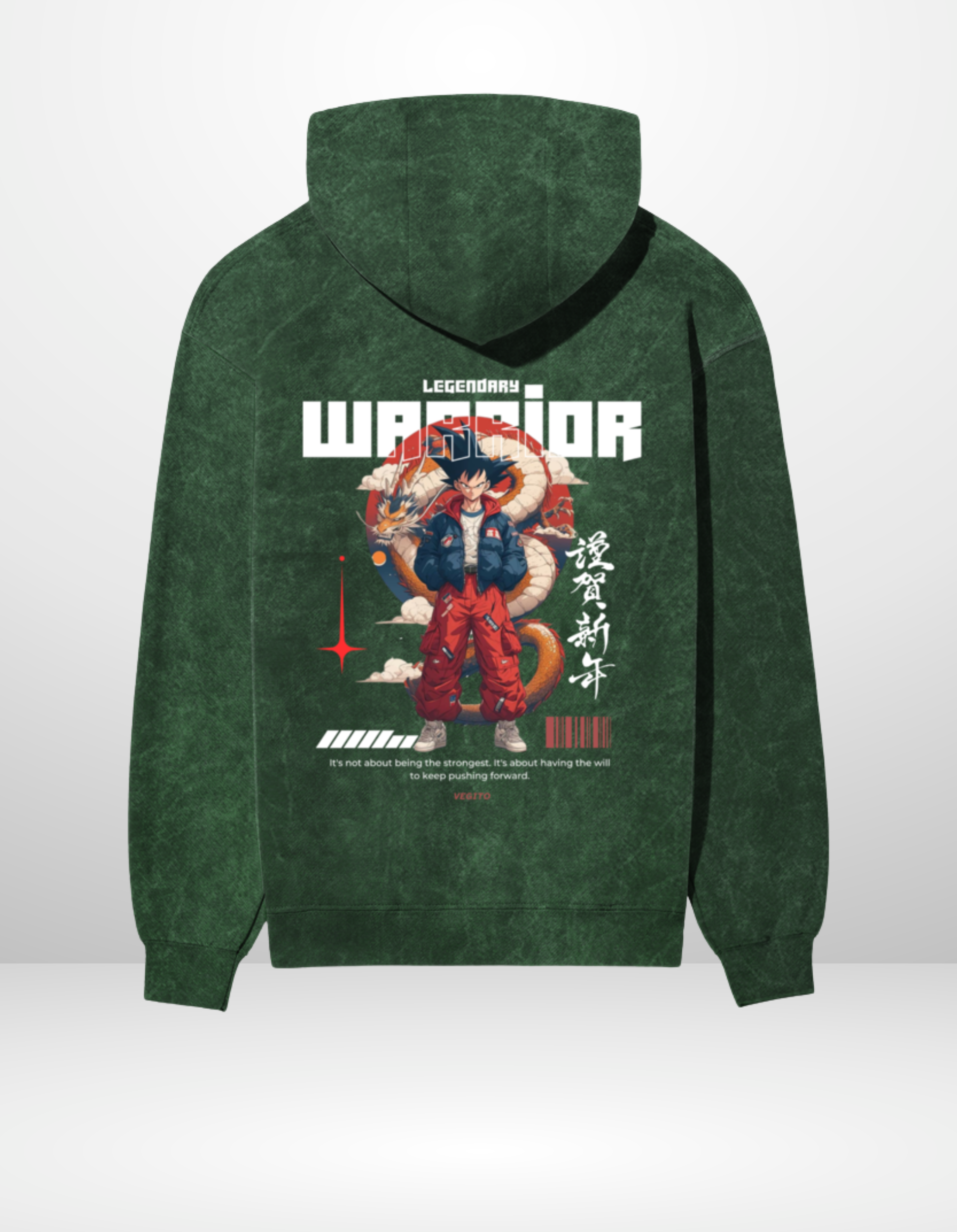 VEGITO: LEGENDARY WARRIOR — ACID WASH HOODIE