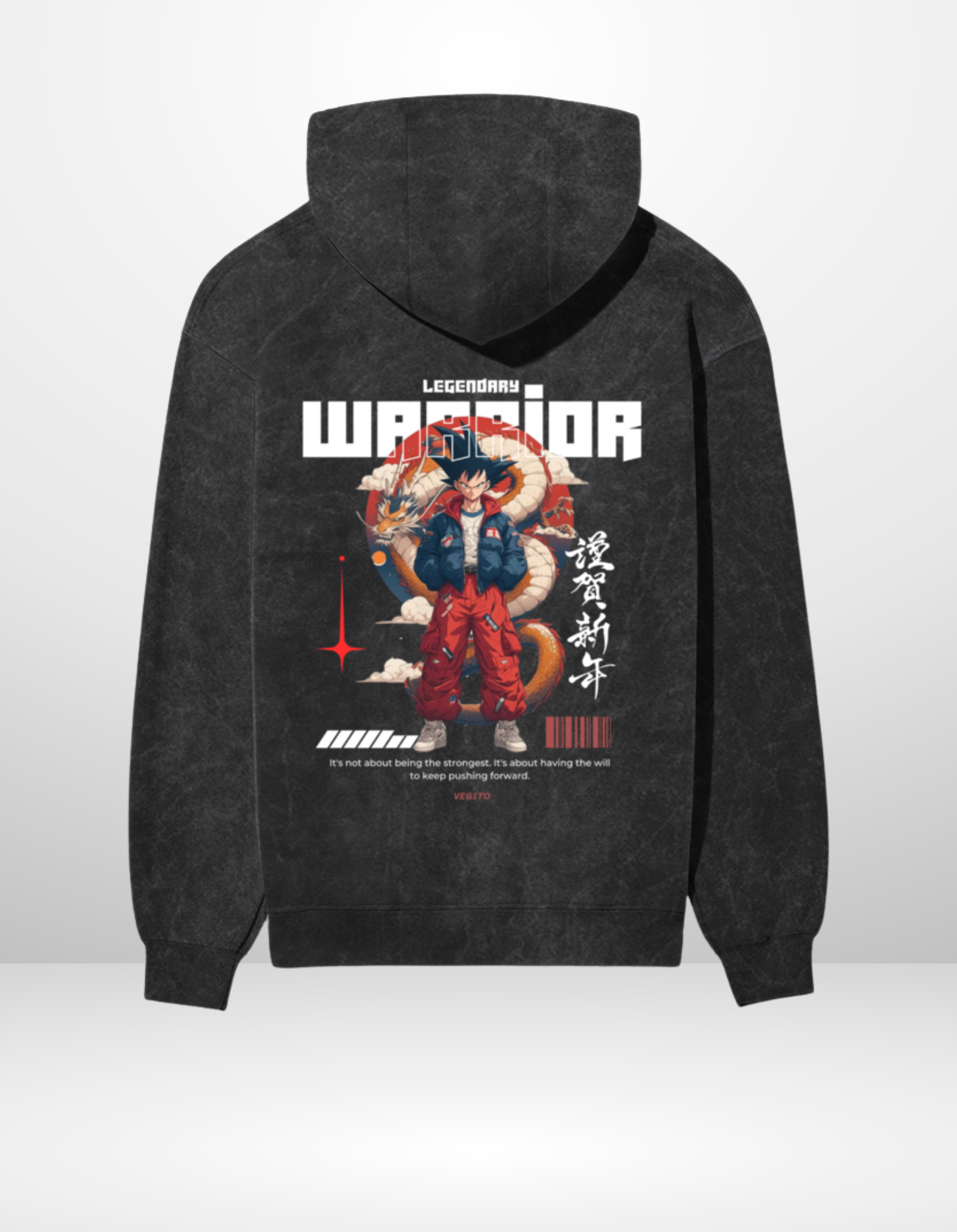VEGITO: LEGENDARY WARRIOR — ACID WASH HOODIE