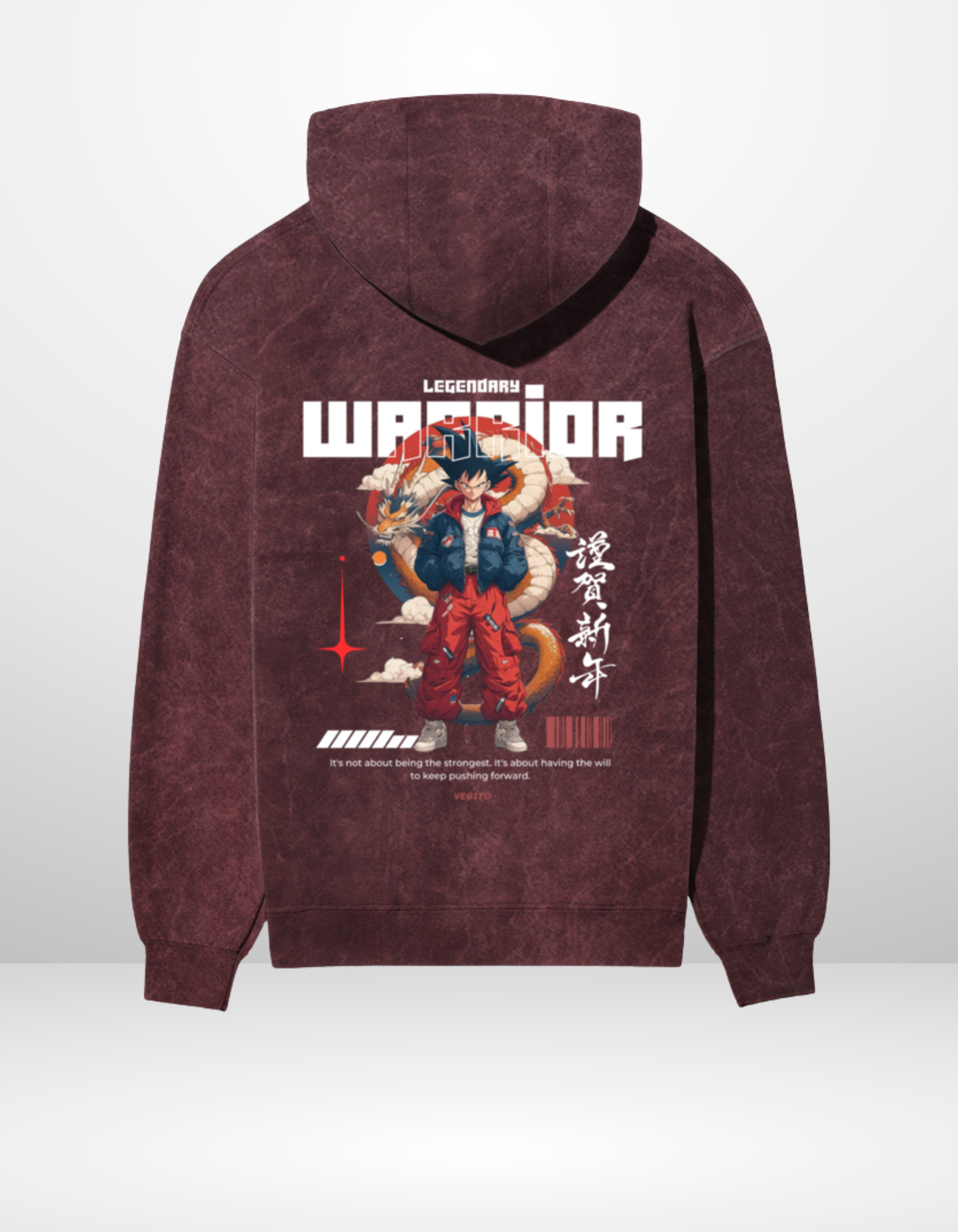 VEGITO: LEGENDARY WARRIOR — ACID WASH HOODIE