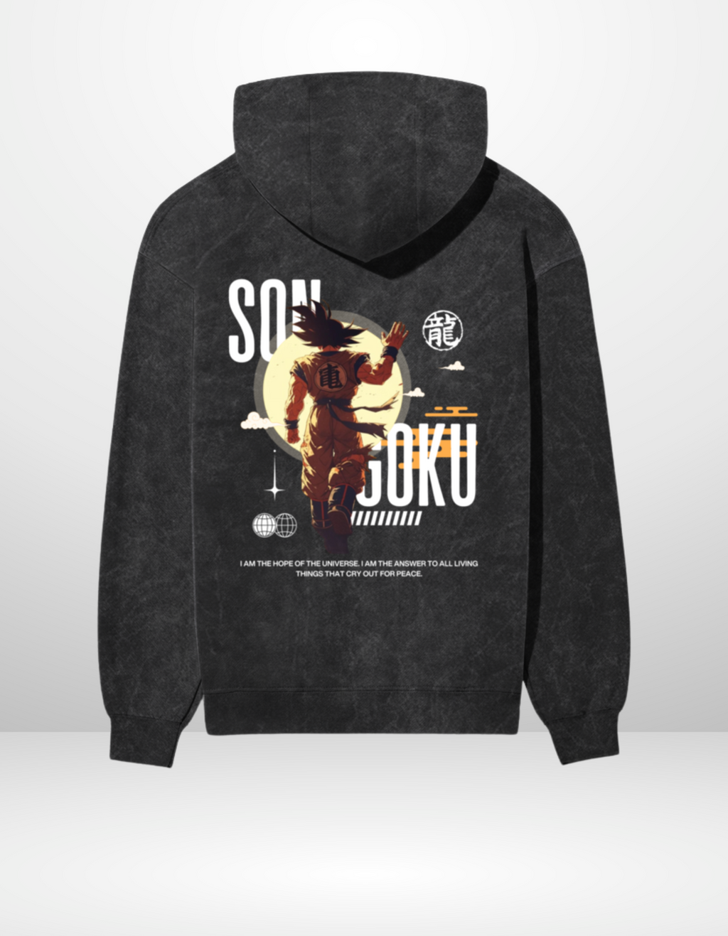 SON GOKU: HOPE — ACID WASH HOODIE