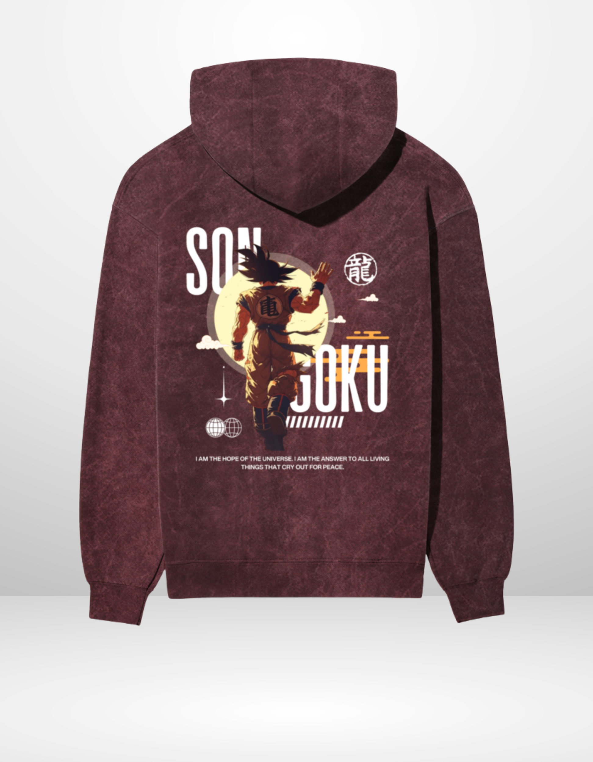 SON GOKU: HOPE — ACID WASH HOODIE