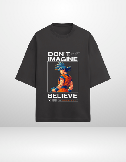 BELIEVE-UNISEX TERRY OVERSIZED T-SHIRT