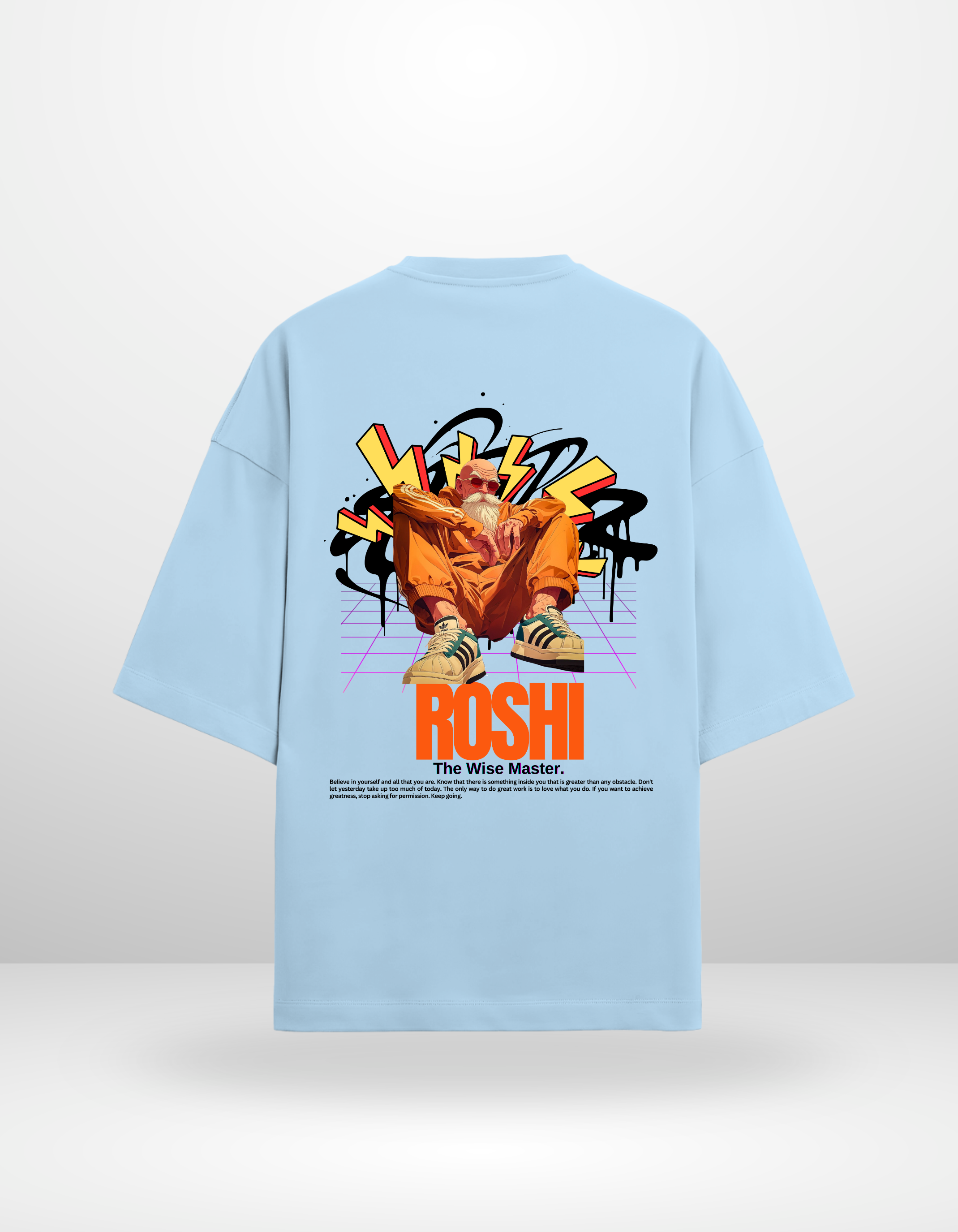 MASTER ROSHI- MENS TERRY OVERSIZED T-SHIRT