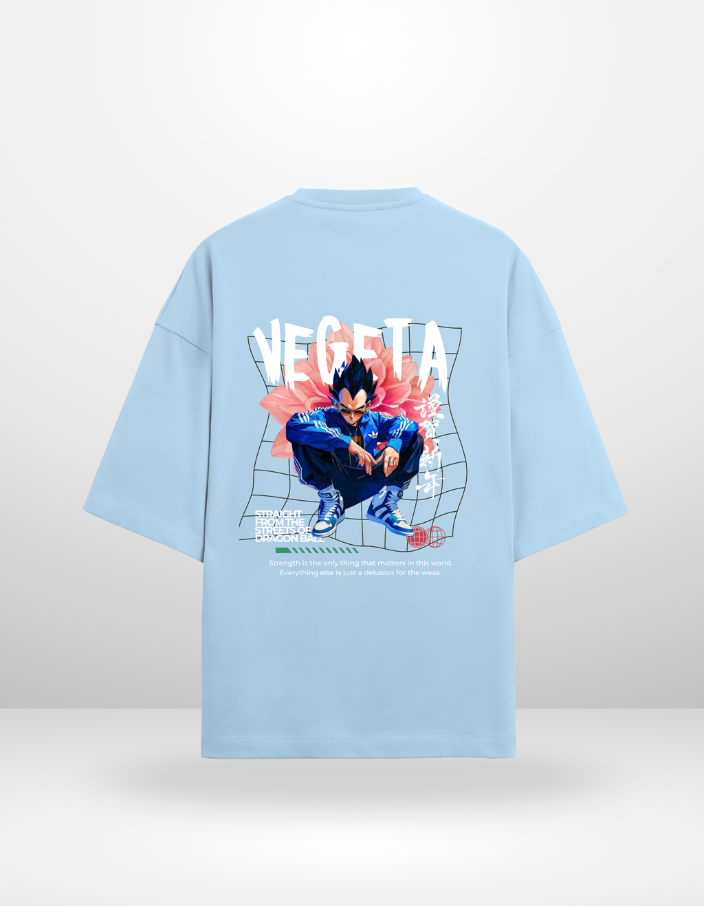 VEGETA: STRAIGHT FROM THE STREETS — OVERSIZED TERRY T-SHIRT