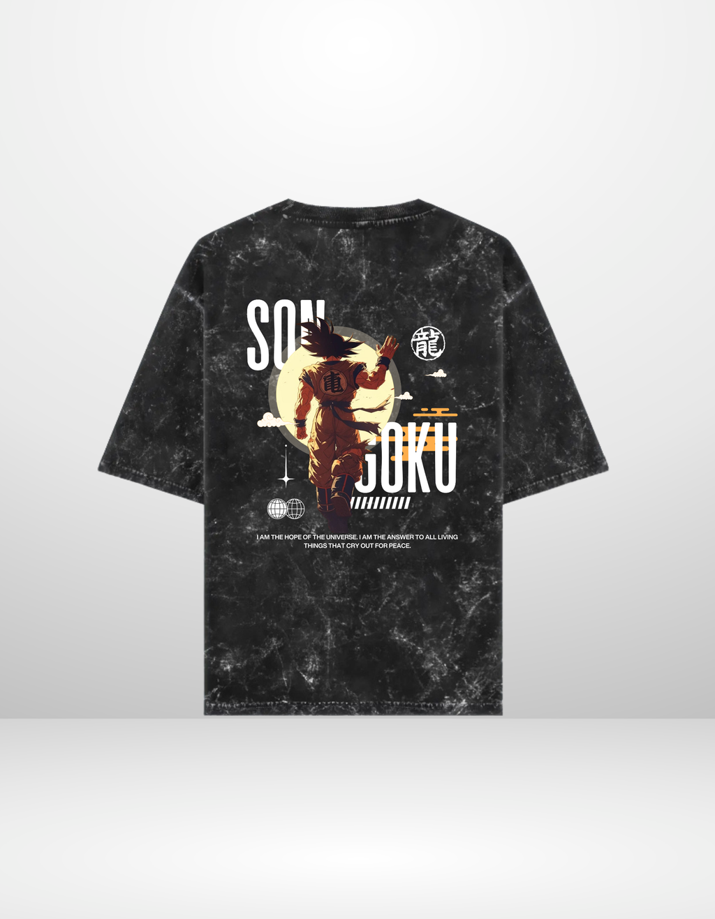 SON GOKU: HOPE — ACID WASH OVERSIZED T-SHIRT