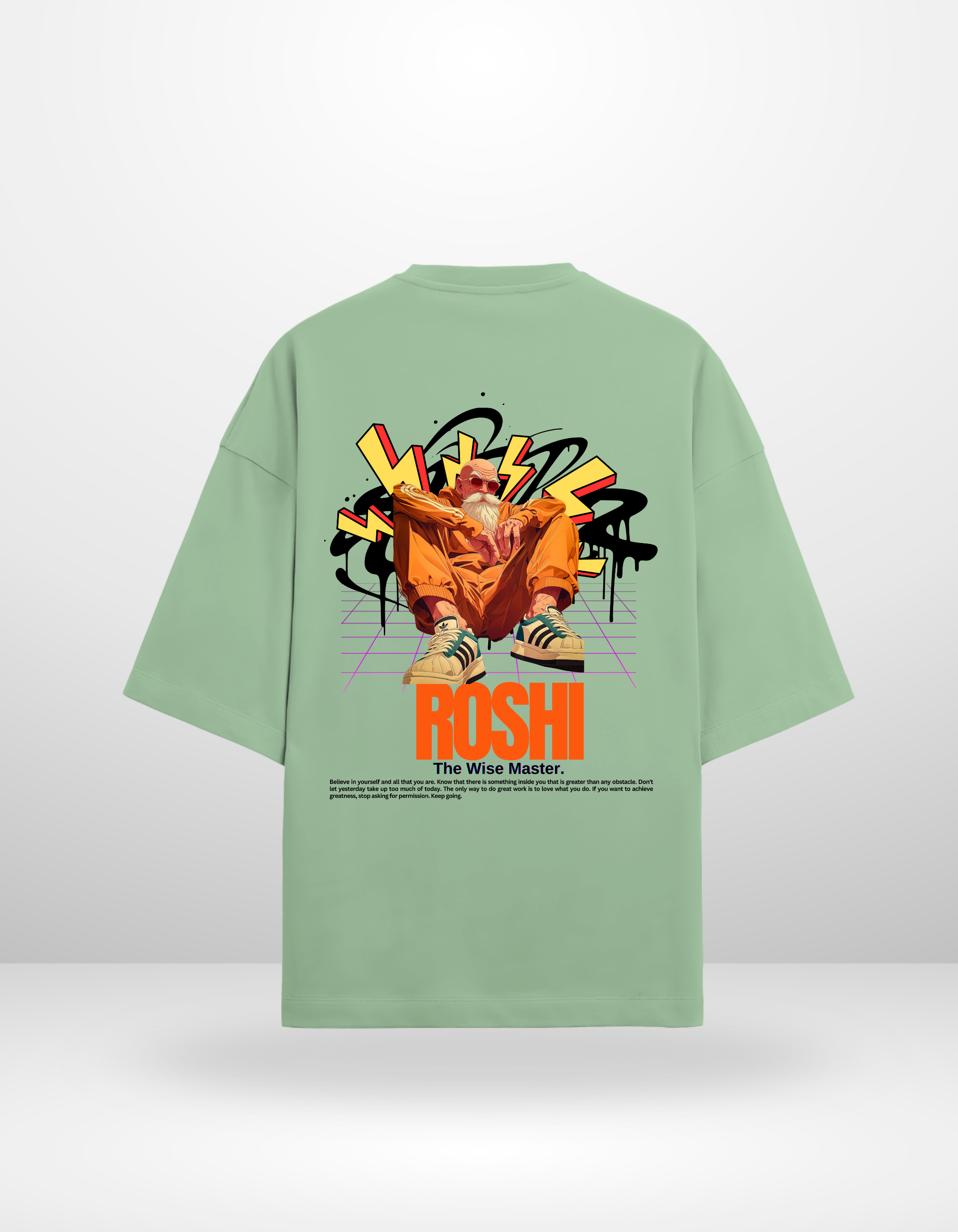 MASTER ROSHI- MENS TERRY OVERSIZED T-SHIRT