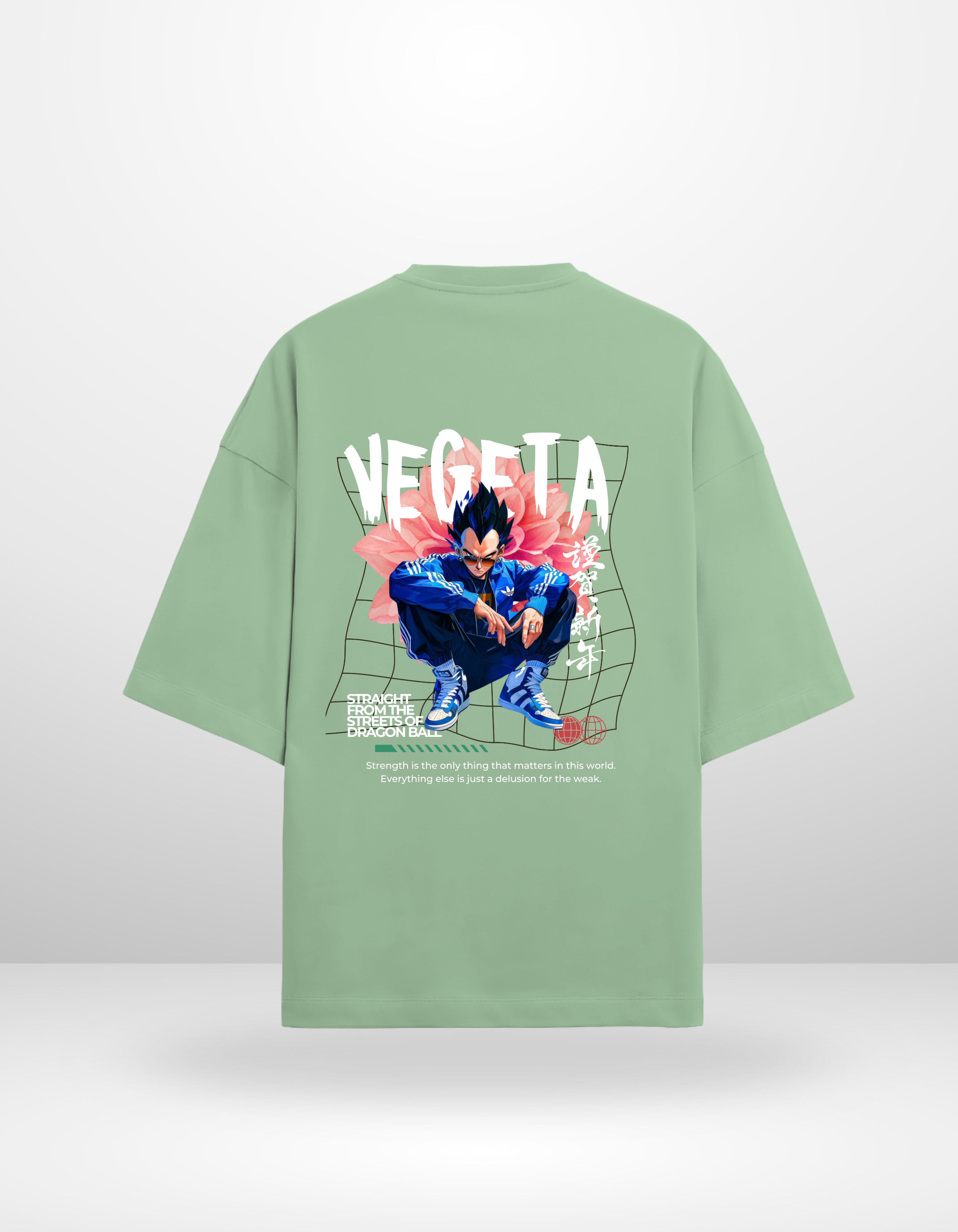 VEGETA: STRAIGHT FROM THE STREETS — OVERSIZED TERRY T-SHIRT