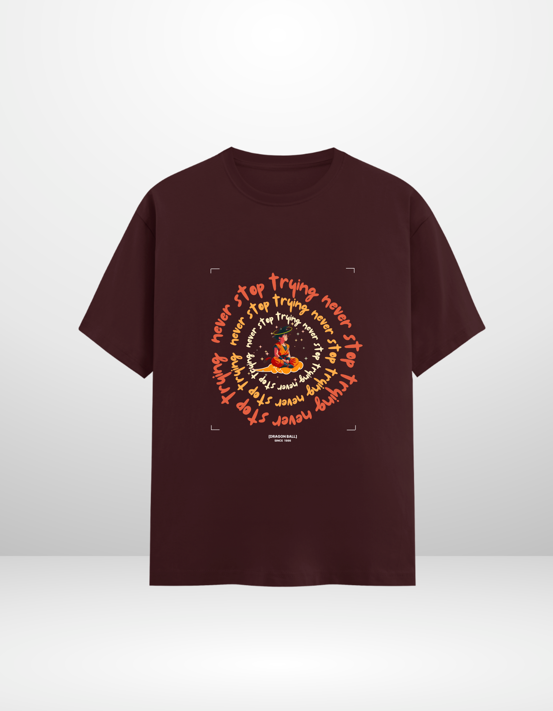 GOKU: NEVER STOP TRYING — CLASSIC CREW T-SHIRT