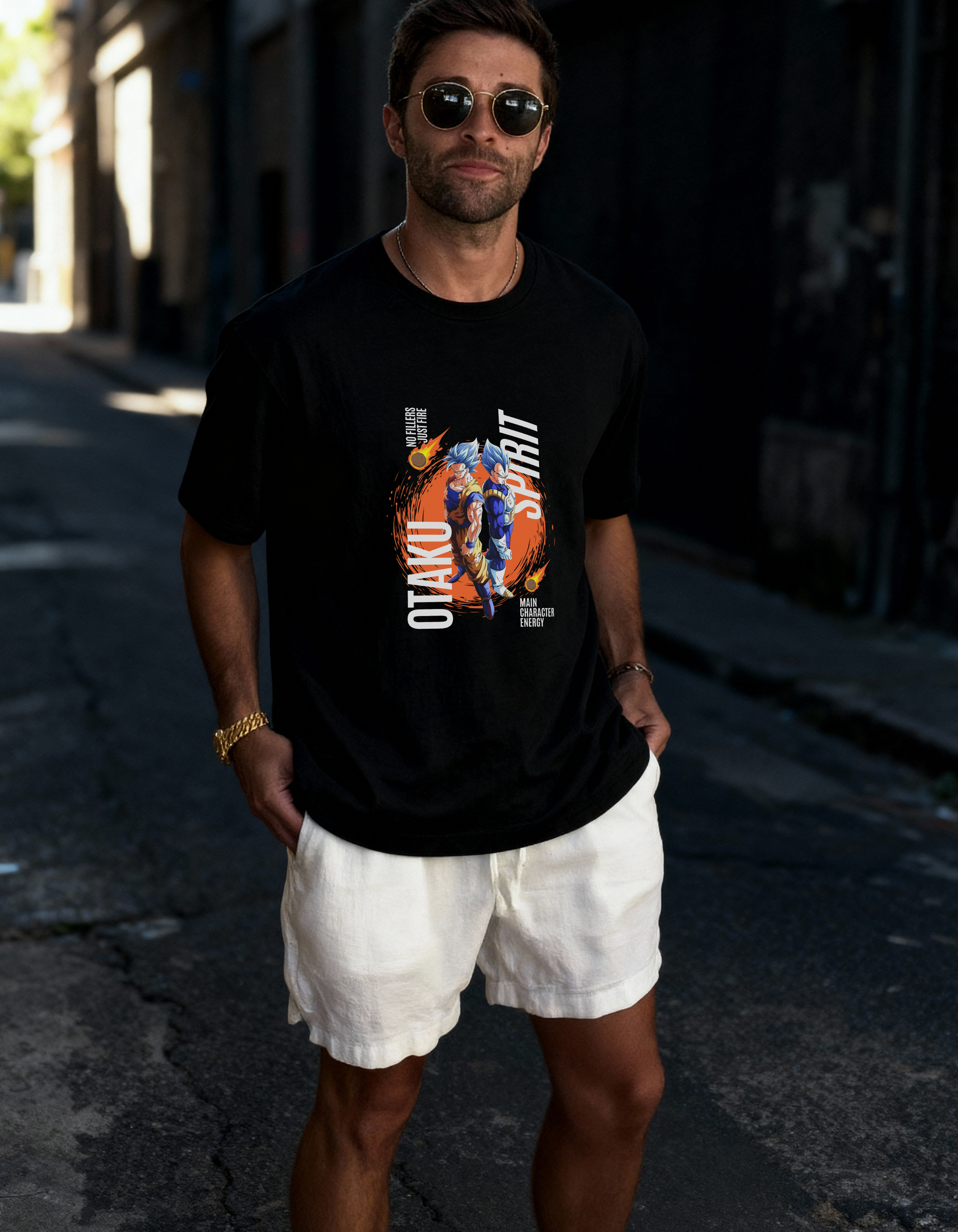 GOKU X VEGETA: OTAKU SPIRIT — CLASSIC CREW T-SHIRT