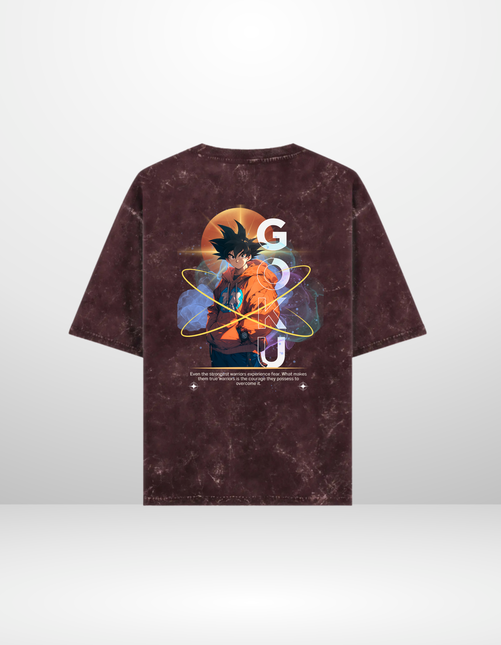 GOKU: FEAR NOTHING — ACID WASH OVERSIZED T-SHIRT