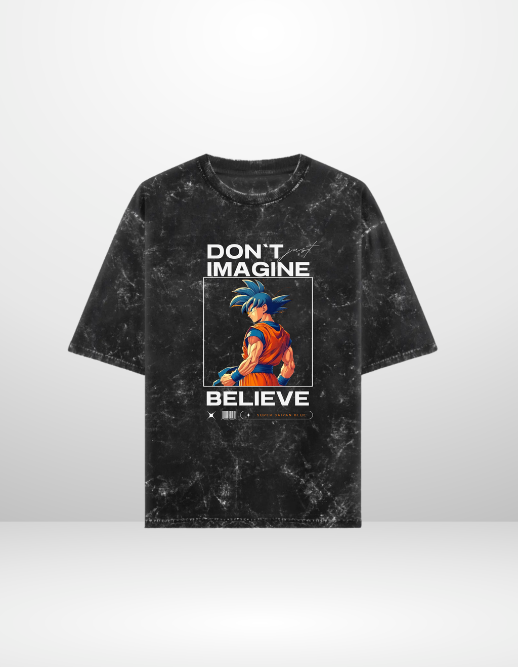 GOKU: BELIEVE — ACID WASH OVERSIZED T-SHIRT