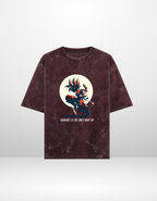 DRAGON BALL COURAGE- MENS ACID WASHED OVERSIZED T-SHIRT