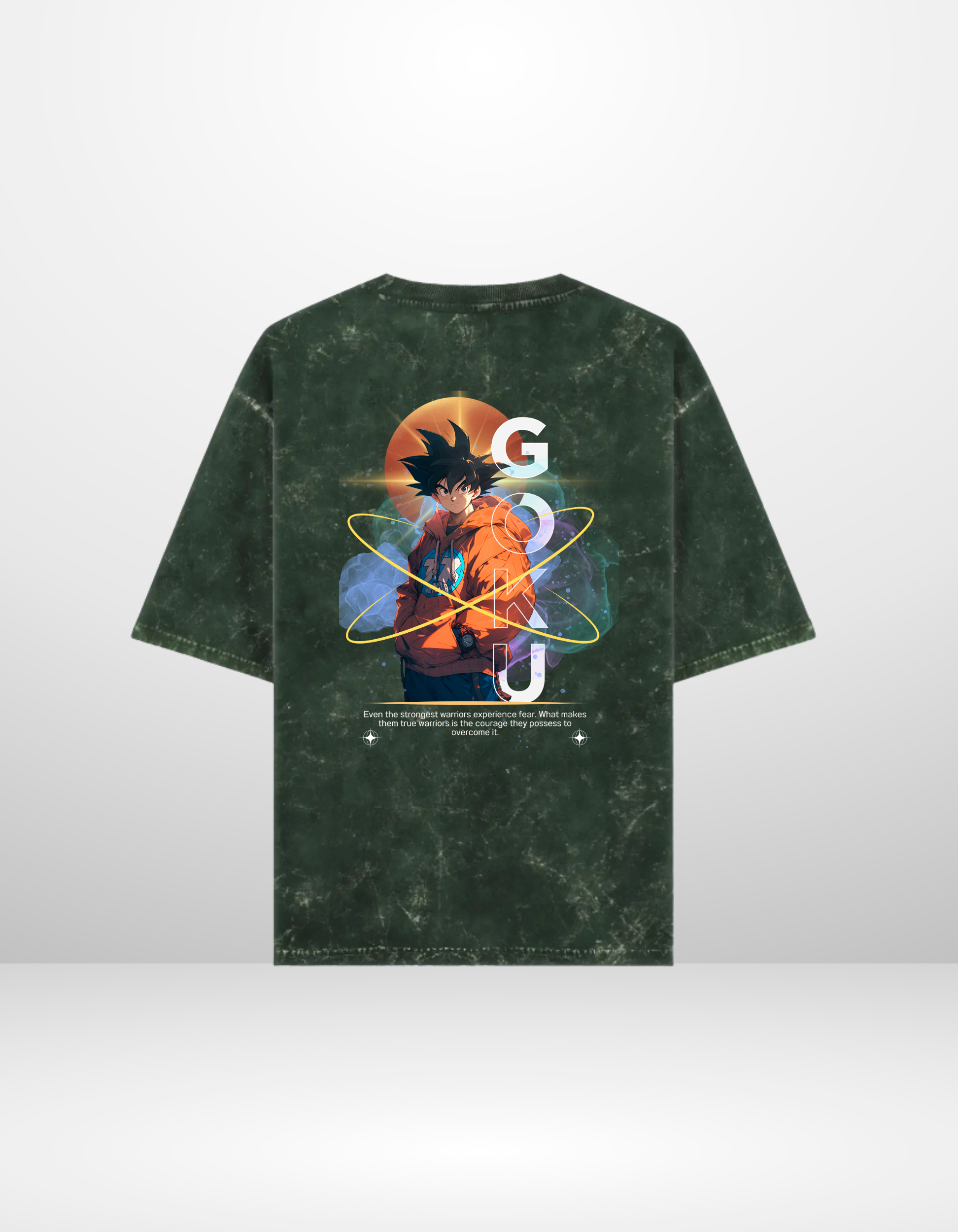 GOKU: FEAR NOTHING — ACID WASH OVERSIZED T-SHIRT