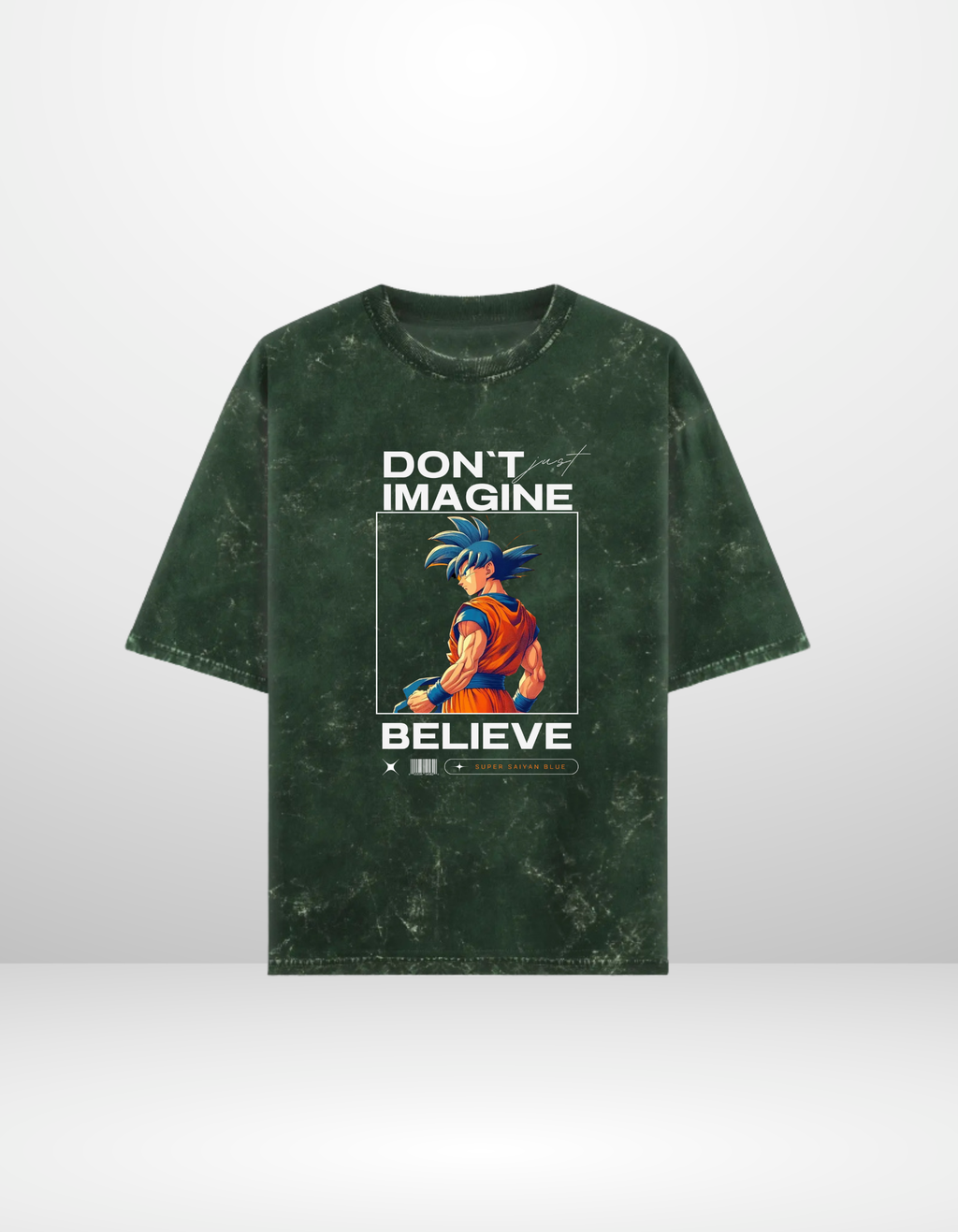 GOKU: BELIEVE — ACID WASH OVERSIZED T-SHIRT