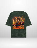 GOKU: OVER 9000 — ACID WASH OVERSIZED T-SHIRT