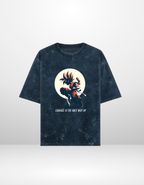 DRAGON BALL COURAGE- MENS ACID WASHED OVERSIZED T-SHIRT